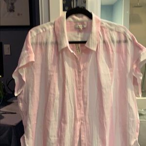 Madewell Central tunic shirt in cara stripe